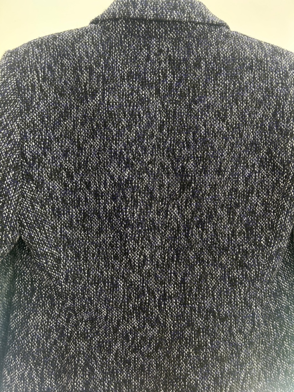 Tahari Navy and White Tweed Single-Button Blazer - Picture 7 of 7